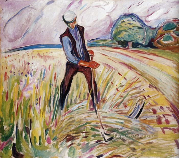 the haymaker 1916 Edvard Munch Expressionism Oil Paintings